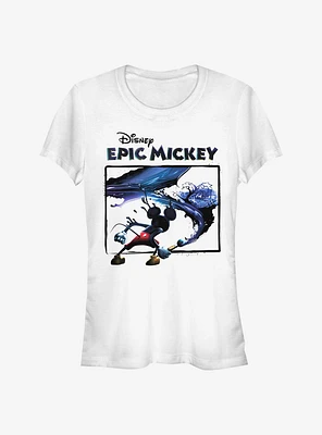 Disney Epic Mickey Paintbrush Splatter Girls T-Shirt