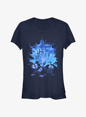 Disney Epic Mickey Tonal Splash Poster Cutout Girls T-Shirt
