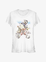 Disney Kingdom Hearts Group The Clouds Girls T-Shirt