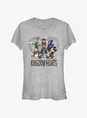 Disney Kingdom Hearts Heart Background Girls T-Shirt