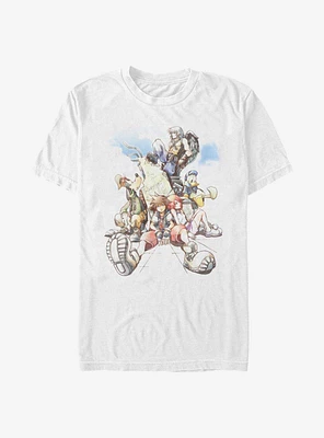 Disney Kingdom Hearts Group The Clouds T-Shirt