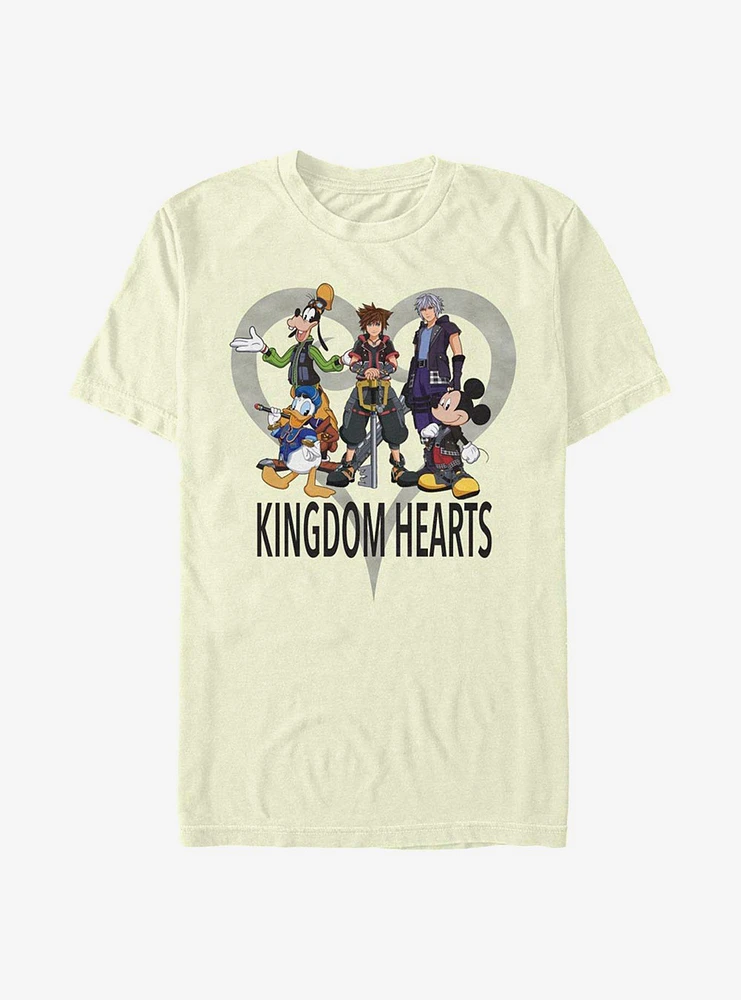 Disney Kingdom Hearts Heart Background T-Shirt