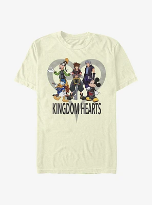 Disney Kingdom Hearts Heart Background T-Shirt