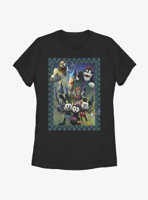 Disney Epic Mickey Character Poster Womens T-Shirt