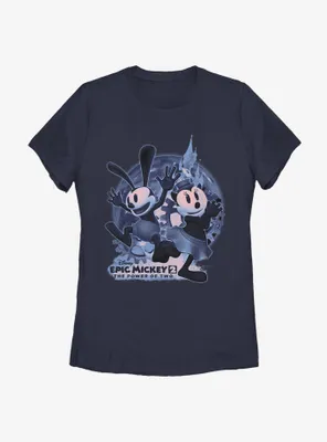 Disney Epic Mickey Oswald And Ortensia Moon Womens T-Shirt