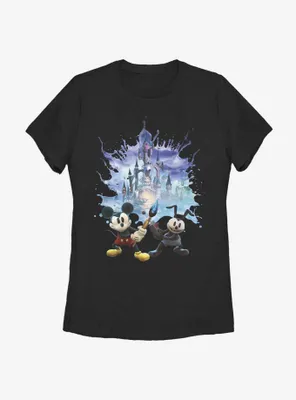 Disney Epic Mickey Splash Poster Womens T-Shirt