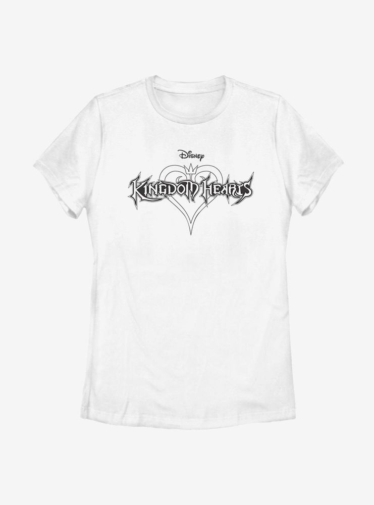 Disney Kingdom Hearts Black And White Womens T-Shirt