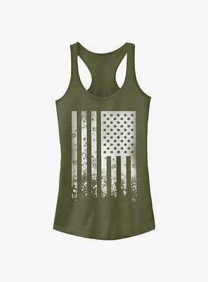 Hidden Flag Floral Girls Tank