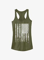 Hidden Flag Floral Girls Tank