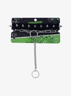 Spike & Chain Choker Set