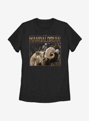 Star Wars The Mandalorian Bantha Ride Womens T-Shirt