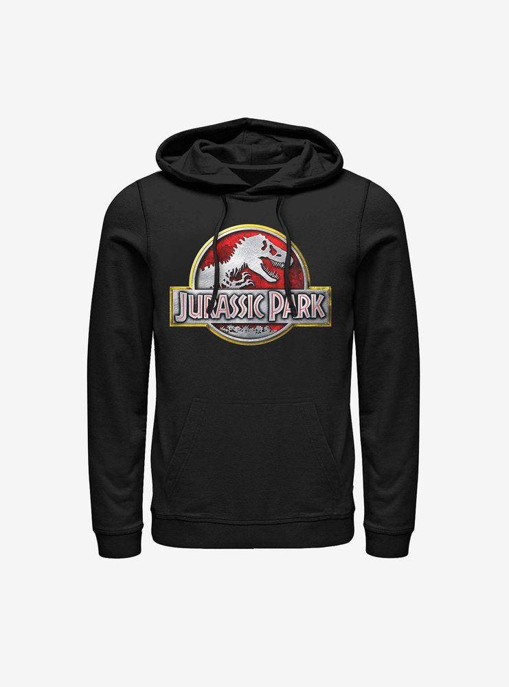 Jurassic Park Chrome Logo Hoodie