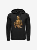 Star Wars Episode IX: The Rise Of Skywalker C-3PO Stat Golden Hoodie