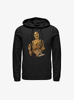 Star Wars Episode IX: The Rise Of Skywalker C-3PO Stat Golden Hoodie