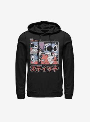 Disney Lilo And Stitch Japanese Text Hoodie