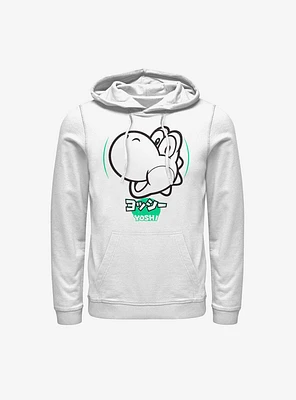 Nintendo Super Mario Yoshi Japanese Text Hoodie