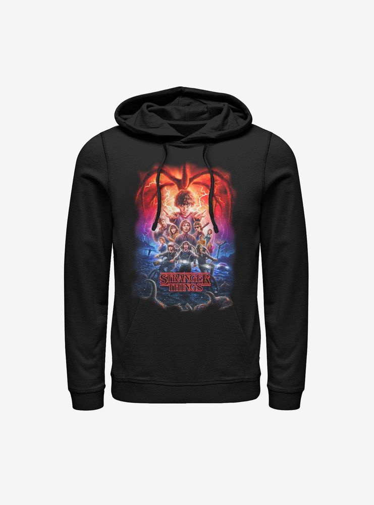 Stranger Things Group Pumpkins Poster Hoodie