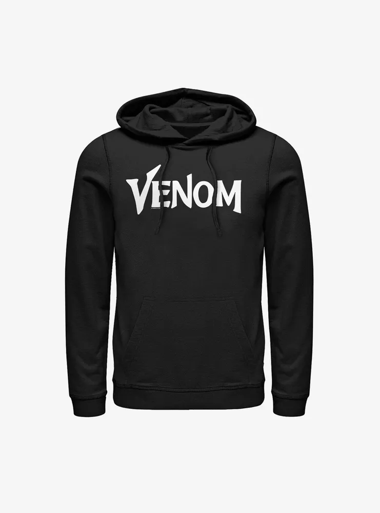 Marvel Venom Logo White Script Hoodie