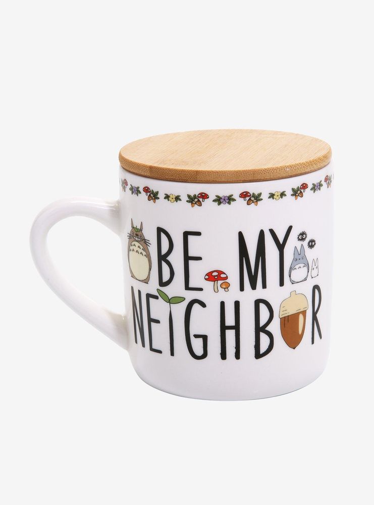 My Neighbor Totoro Ceramic Coffee Mug With Lid And Spoon