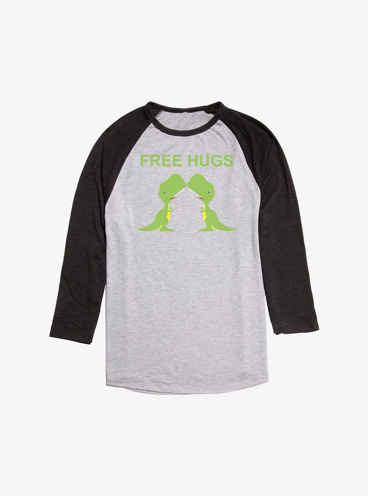 Free Hugs T-Rex Raglan