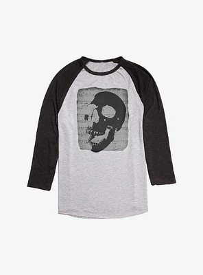 Skull Music Sheet Raglan