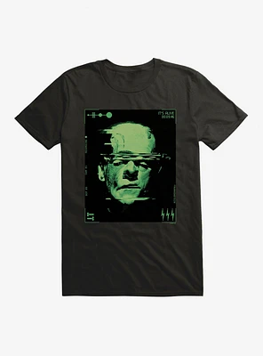 Universal Monsters Frankenstein It's Alive Glitch T-Shirt