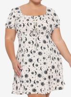 Celestial Sepia Empire Dress Plus