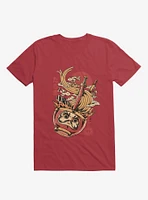 Daruma's Ramen Face Red T-Shirt