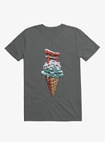 Japanese Flavor Ice Cream Charcoal Grey T-Shirt