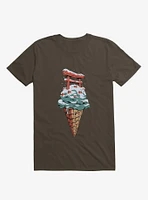 Japanese Flavor Ice Cream Brown T-Shirt