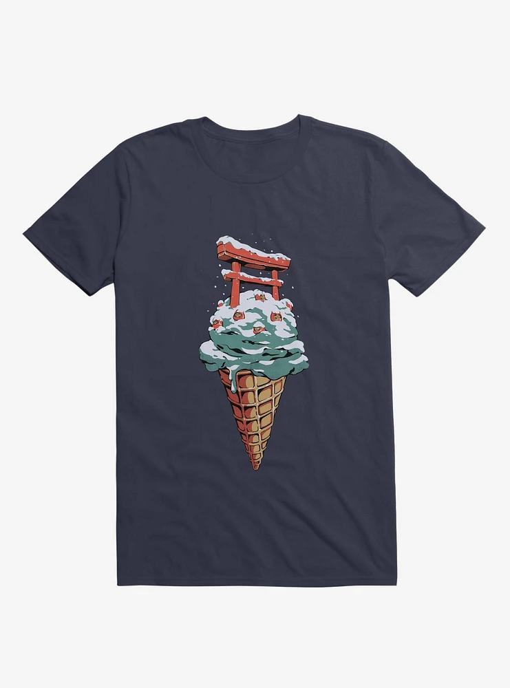 Japanese Flavor Ice Cream Navy Blue T-Shirt