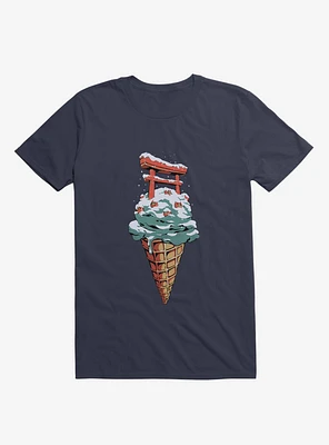 Japanese Flavor Ice Cream Navy Blue T-Shirt