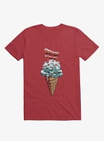 Japanese Flavor Ice Cream Red T-Shirt