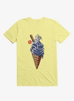 Japanese Great Ice Cream Corn Silk Yellow T-Shirt