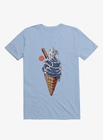 Japanese Great Ice Cream Light Blue T-Shirt