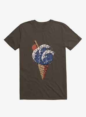 Kanagawa Ice Cream Brown T-Shirt