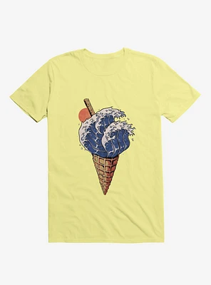 Kanagawa Ice Cream Corn Silk Yellow T-Shirt