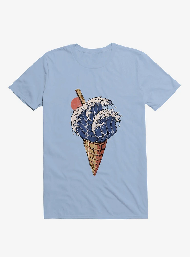 Kanagawa Ice Cream Light Blue T-Shirt