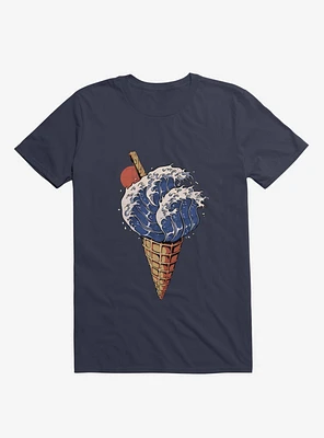 Kanagawa Ice Cream Navy Blue T-Shirt