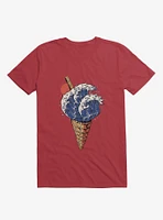 Kanagawa Ice Cream Red T-Shirt