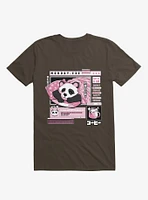 Monday Exe Sleeping Panda Brown T-Shirt