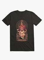 Pizza Goddess Is My Religion Black T-Shirt