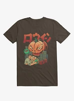 Pumpkinzilla Trick Or Treat!!! Brown T-Shirt