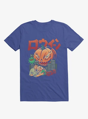Pumpkinzilla Trick Or Treat!!! Royal Blue T-Shirt