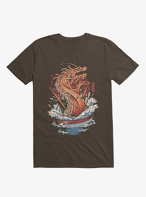 Ramen Noodle Dragon Brown T-Shirt