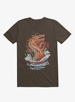 Ramen Noodle Dragon Brown T-Shirt