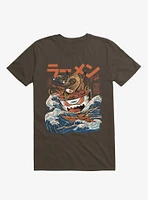 The Black Great Ramen Attack Brown T-Shirt