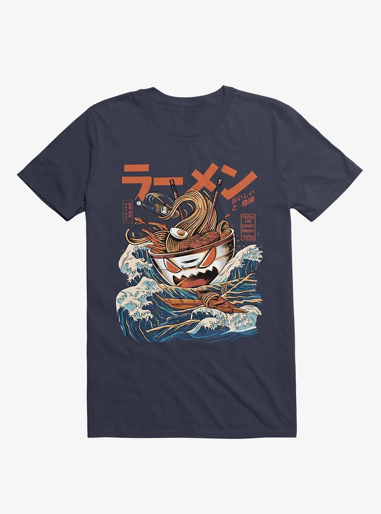 The Black Great Ramen Attack Navy Blue T-Shirt