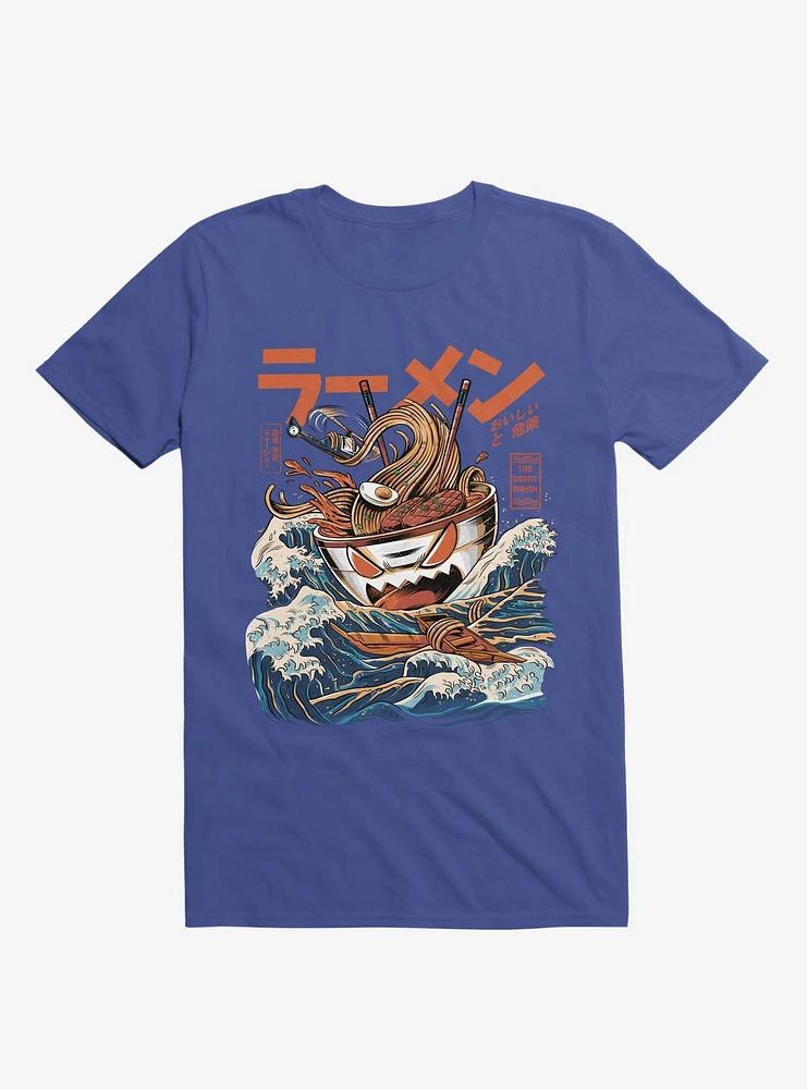 The Black Great Ramen Attack Royal Blue T-Shirt