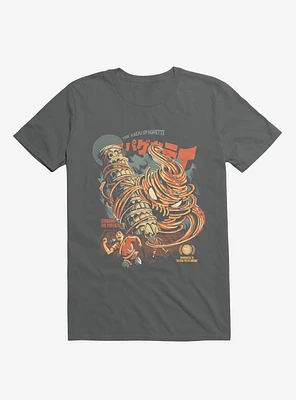 The Kaiju Spaghetti Starring Pastazilla Charcoal Grey T-Shirt